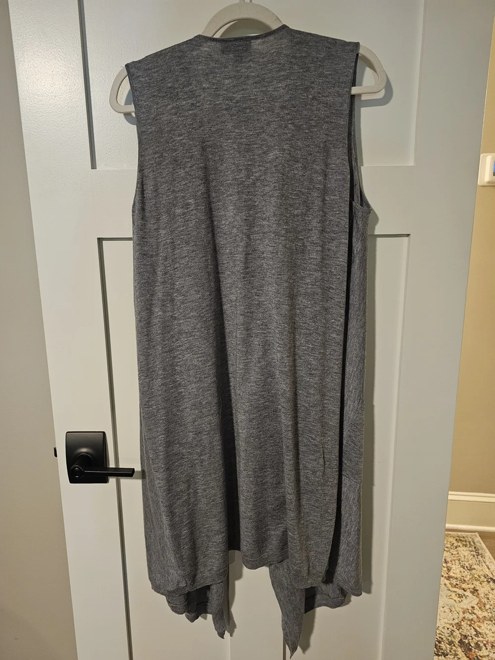 Topshop Gray Sleeveless Drape Open-Front Cardigan Vest